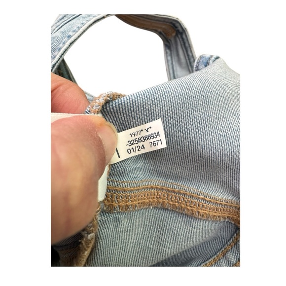 AMERICAN EAGLE | Stretch Denim Scoop Neck Maxi Dress in Blue, Size 4 - Picture 9 of 10